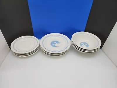 Vintage 80's Stoneware Moonlight Country Goose Dinnerware 12 Pieces  • $35.99