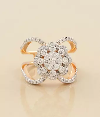 Unique Engagement Wedding Ring 14k Yellow Gold Plated 2.31 Ct Cubic Zirconia • $77.21