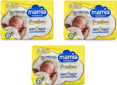 £10.99 • Buy Pack Of 3 Baby Newborn Nappies Size 1, 2-5kg 3 X 24 -72 Nappies Baby Newborn