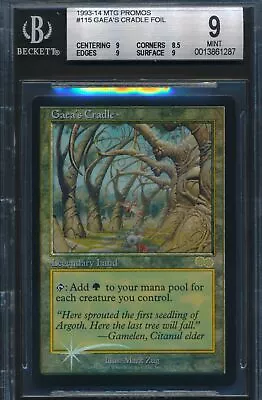 Judge Gift Cards 1998 Gaea's Cradle BGS 9 Graded Magic MTG FOIL (1287) • $3220