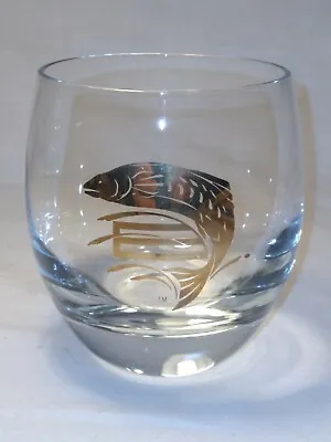 Mid Century Modern Whiskey Drinking Glass Jumping Gold Fish • $58