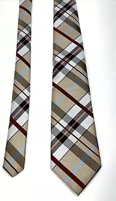 Twenty Dollar Tie 62” Men’s Tie 100% Silk Handmade Navy Tan Orange  • $18.76