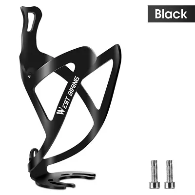 WEST BIKING Aluminum Alloy Bike Bicycle Water Bottle Cage Drink Cup Holder Black • $11.69