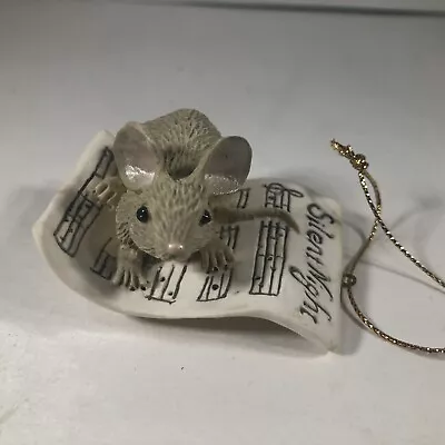 Vintage 1994 Mouse On Sheet Music Christmas Ornament House Of Lloyds 2.5” X 1.5” • $12.49