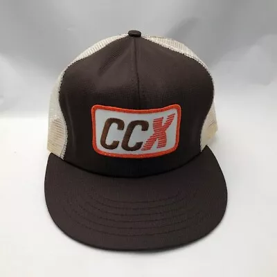 CCX Trucking Company Hat Cap Adjustable Broken Snapback Patch Mesh Trucker VTG • $9.97