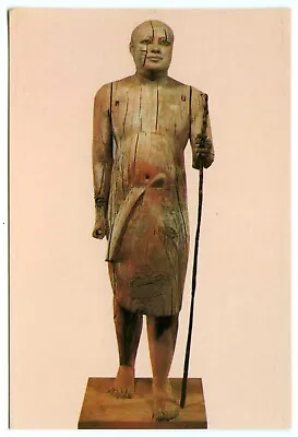Egypt Postcard Wooden Statue Of Kaaper Sheikh El Beled Egyptian Priest Unposted • £2.49