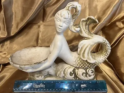 Royal Haeger Inspired Chalkware Mermaid • $20