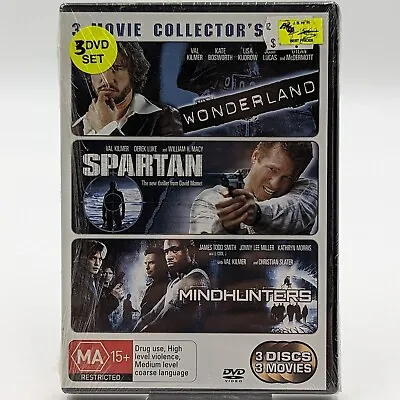Wonderland + Spartan + Mindhunters Val Kilmer DVD 3 Movie Collectors Pack New • $5.80