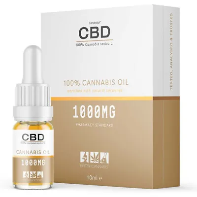 CBD By BRITISH CANNABIS - Premium Formula - CBD Oil Drops - 10ml - THC FREE • £19.99