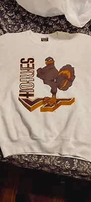 Virginia Tech Vintage Hokies Sweatshirt Soffe V Cut Neck Men's Size Lg Rare** • $30