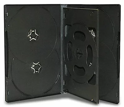 30 X Hold 6 14mm Standard Case Hex DVD Cover Disc Holds 6 Discs Outer Wrap BLACK • $44.74