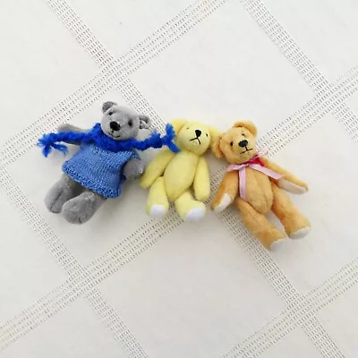 Three Artist  Bears Miniatures - Grey  - Little Bears - 8cms. • £20