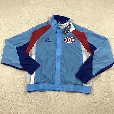 Adidas Montreal Canadiens Jacket Mens Large Retro Style Graphic Woven HP1663 • $46.74