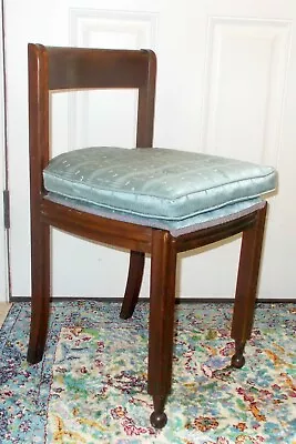Antique Vtg VANITY ACCENT SIDE Piano CHAIR Regency Directoire Hollywood • $395