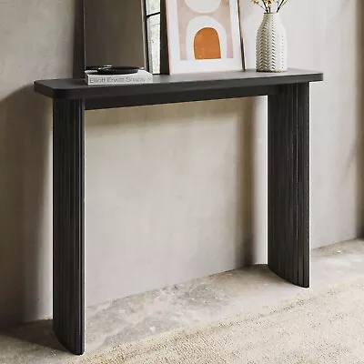 Narrow Black Oak Console Table - Jarel JAR014 • £235.92