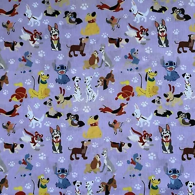 Disney Dog Stitch Dalmatian Character Fabric Poly Cotton Fat Quarter • £4.95