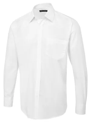 Uneek Shirt Tailored Fit Poplin Long Sleeve Formal Office Workwear Corporate • £13.29