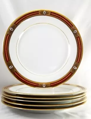 (6) Manufacture Royale LES ABEILLES DE CHANTENOY Red Bees Dinner Plates LE *2nds • £380.06