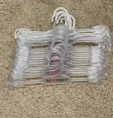 Lot Of 25 Clear Plastic Be Wicked Branded Lingerie Bras Panties Display Hangers • $8.99