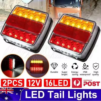 2PCS Submersible LED Tail Lights Waterproof Boat Trailer Light Caravan Truck Kit • $28.99