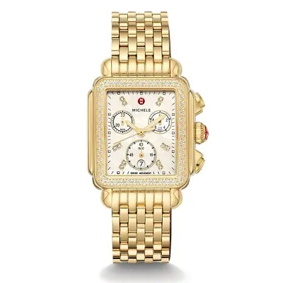 BRAND NEW Michele Deco Gold Diamond Dial Watch For Women (MWW06A000777) • $1975