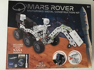 NASA Motorised Metal Construction Kit Mars Rover 137 Pieces Battery Powered NEW • £9.50
