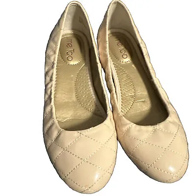 Me Too Katrina Champagne Pink Quilted Patent Ballet Flats Size 6 M • $13.99