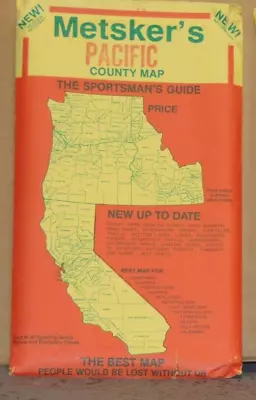 Late 1980's Metsker's Map Of Pacific County Washington • $6.99