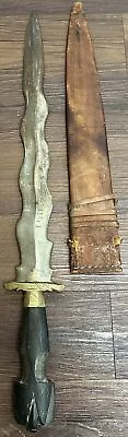 Antique Filipino Kris Leather-Sheathed Sword￼ • $45