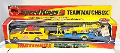 Mercury Commuter Racing Car Trailer Speed Kings Matchbox MINT K-46 Unpunched Box • $199.99