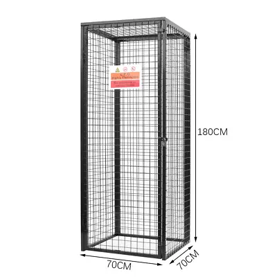 £225.55 • Buy Security Steel Cage Lockable Gas Cylinder Bottle Storage Sturdy Stable 70-180cm