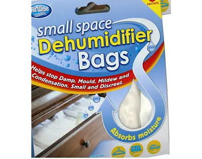  Small Space Slim Dehumidifier Bags In Sachet - Cars Gym Bags Drawer Wardrobe • £5.89