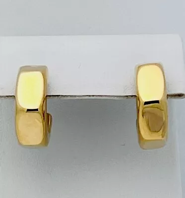 Vintage 1980-90s Gold Tone Hoop Pierced Earrings • $22.99