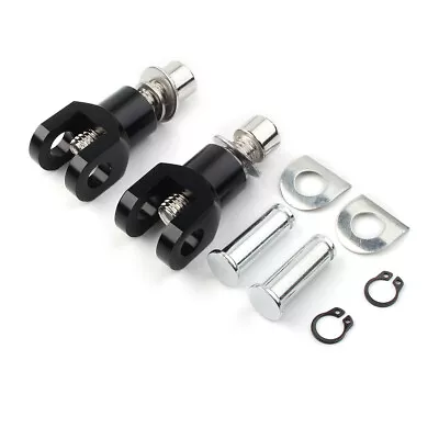 Black Set Motorcycle Rear Passenger Foot Pegs Bracket For Harley Softail 2000-20 • $16.44