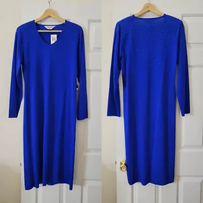 Exclusively Misook Cobalt Blue Dress M NWT • $155