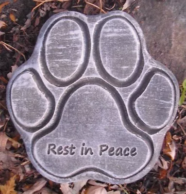 Dog Paw Memorial  Plastic Mold Concrete Plaster Garden Mould  9.5  X 9.5  X .75  • $3.25