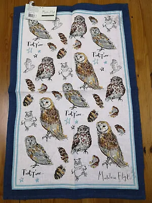 Ulster Weavers Madeleine Floyd Owls 100% Linen Tea Towel - Post Worldwide • £11.99