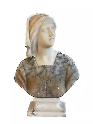 E. Guerrieri (Early 20th Century Italian) Joan Of Arc Marble Bust Sculpture • $800