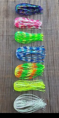 10 Pk Hole In One Silicone Mylar Skirts 4   Spinnerbait Buzzbait Jigs Pike  • $19.99