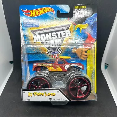 Hot Wheels Monster Jam El Toro Loco 1:64 Track Ace Tires Red Battle Slammer NEW • $35