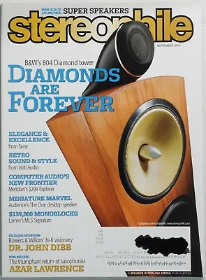 Stereophile Magazine September 2013 B&W 804 Diamond Tower Spekers Volti Audio • $6