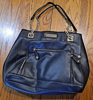 Marc New York By Andrew Marc Black Faux Leather Tote/Satchel/Shoulder Bag EUC!!! • $25