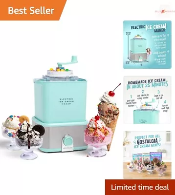 Aqua Soft Serve Ice Cream Machine - 2-Quart Capacity - Modern Style • $65.99
