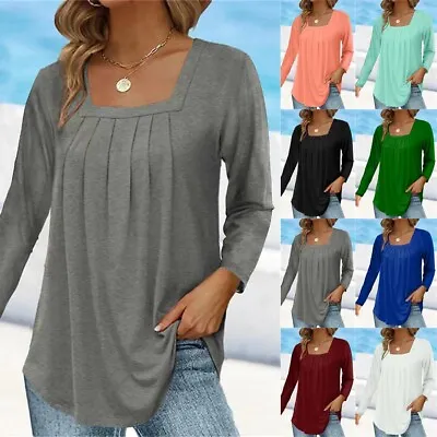 £10.59 • Buy Womens Long Sleeve Blouse Tops Tunic Ladies Casual Autumn Pullover Shirt Ruffle