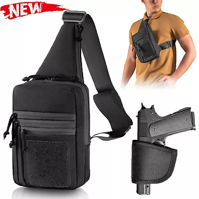 Tactical Bag Shoulder Chest Pack With Sling Concealed Carry Handgun Gun Holster • $25.49