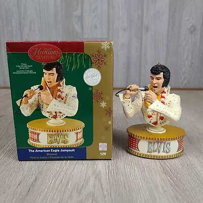 Carlton Cards Elvis The American Eagle Jumpsuit Suspicious Minds Ornament Xmas • $28