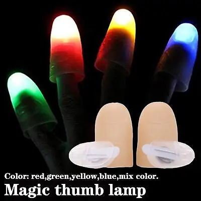 2Pcs Light Close Up Party Magic Light Up Glow Thumbs Trick-Appearing- H8U1 • £1.61