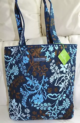 VERA BRADLEY Tote Bag - Java Floral - Navy Blue & Brown - New With Tag • $45