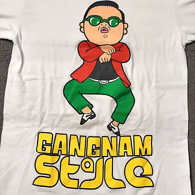 Psy Gangnam Style Graphic T-Shirt Mens Medium Cartoon Short Sleeve Tee • $11.73