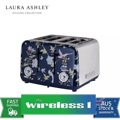 $159 • Buy Laura Ashley Electric 4 Slice Toaster - Elvenden Navy 1850W SBT583BS